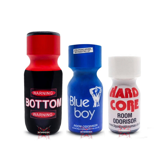 Bottom 25ml - Blue Boy 15ml - Hardcore 10ml