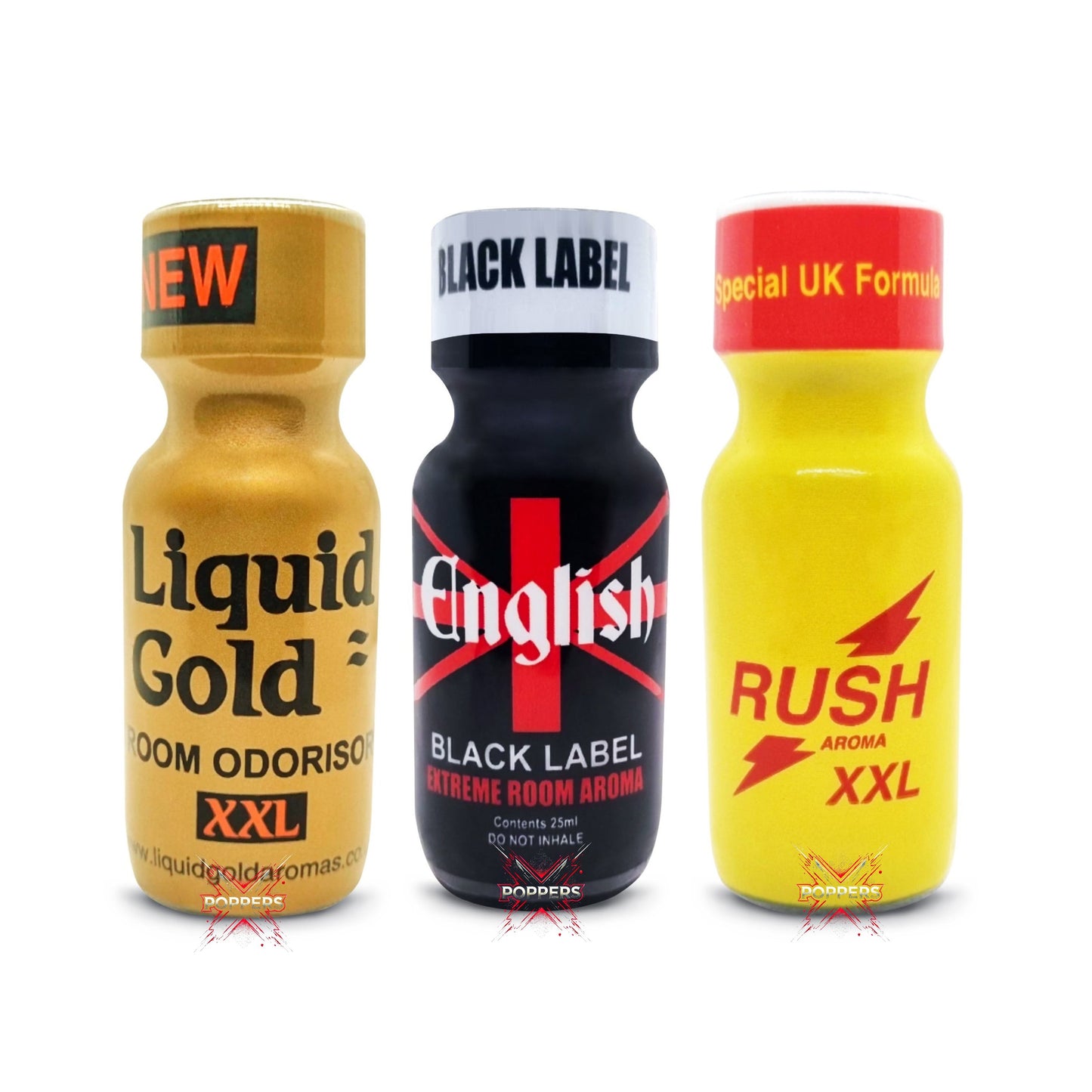 Liquid Gold XXL 25ml - English Black Label 25ml - Rush XXL 25ml