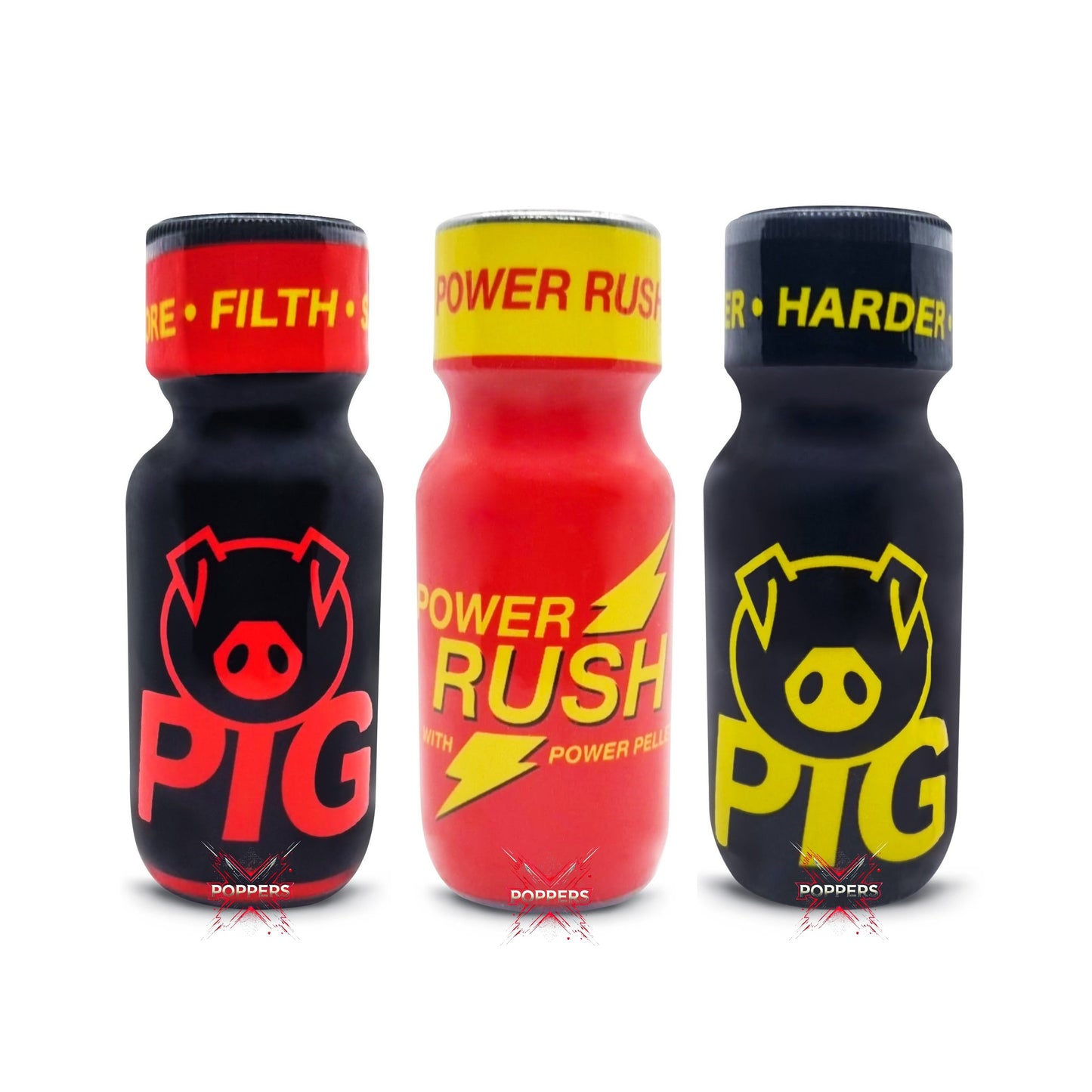 Pig Red 25ml - Power Rush 25ml - Pig Yellow 25ml