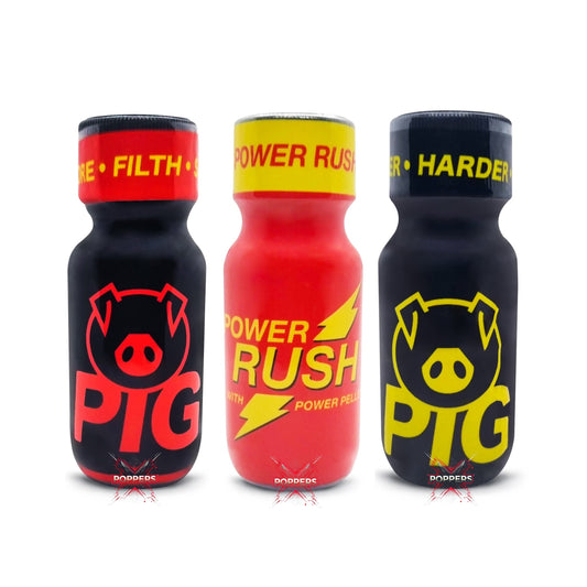 Pig Red 25ml - Power Rush 25ml - Pig Yellow 25ml