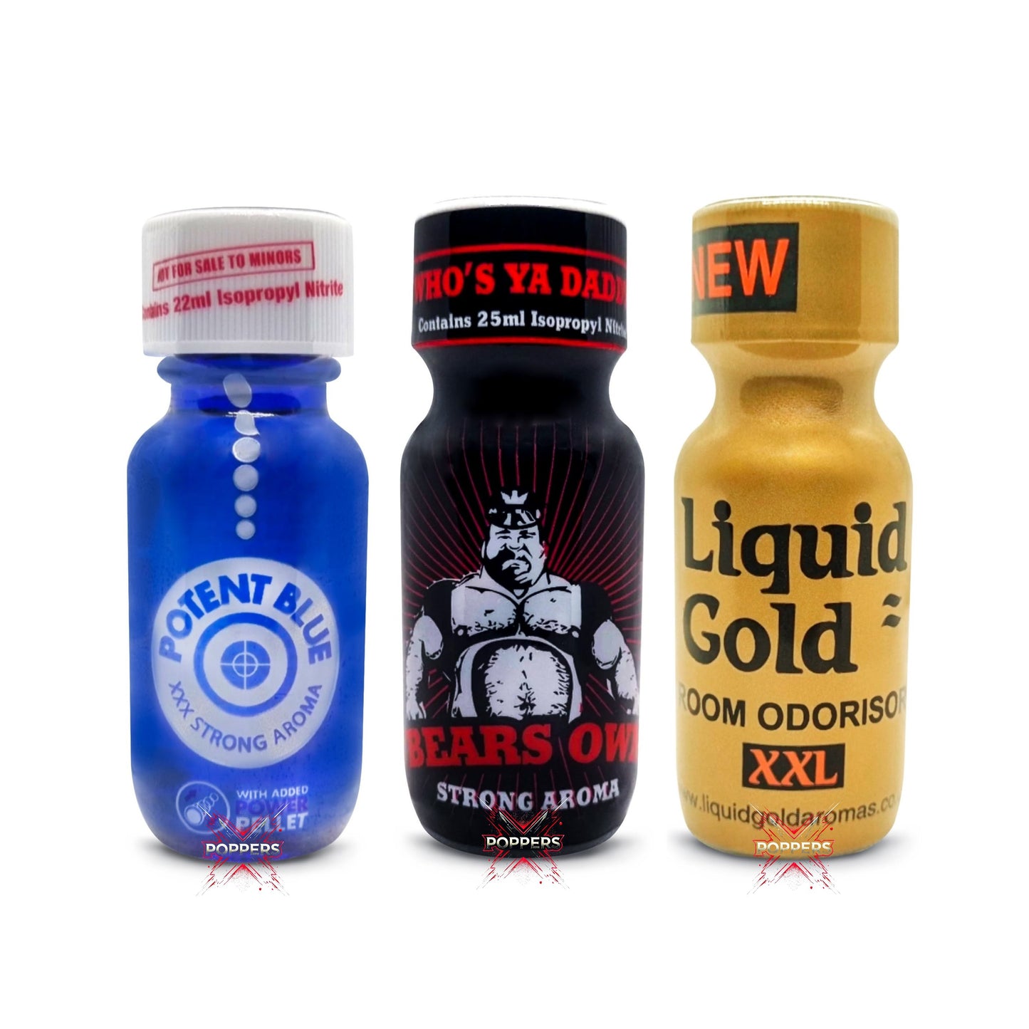 Potent Blue 22ml - Bears Own 25ml - Liquid Gold XXL 25ml